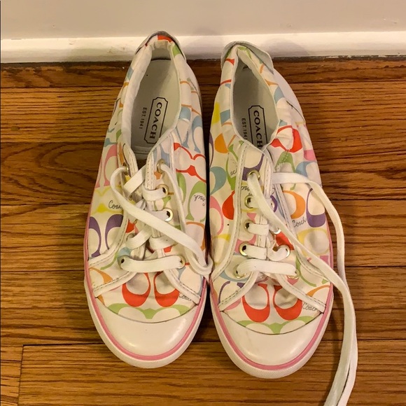 Coach Multicolor Sneakers Women’s Size 8 - Picture 1 of 4